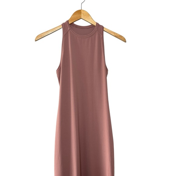 Lululemon Women's Get Going Dress Red Dust Midi‎ Size 4 Racerback Slit Tank Nulu - Picture 11 of 15